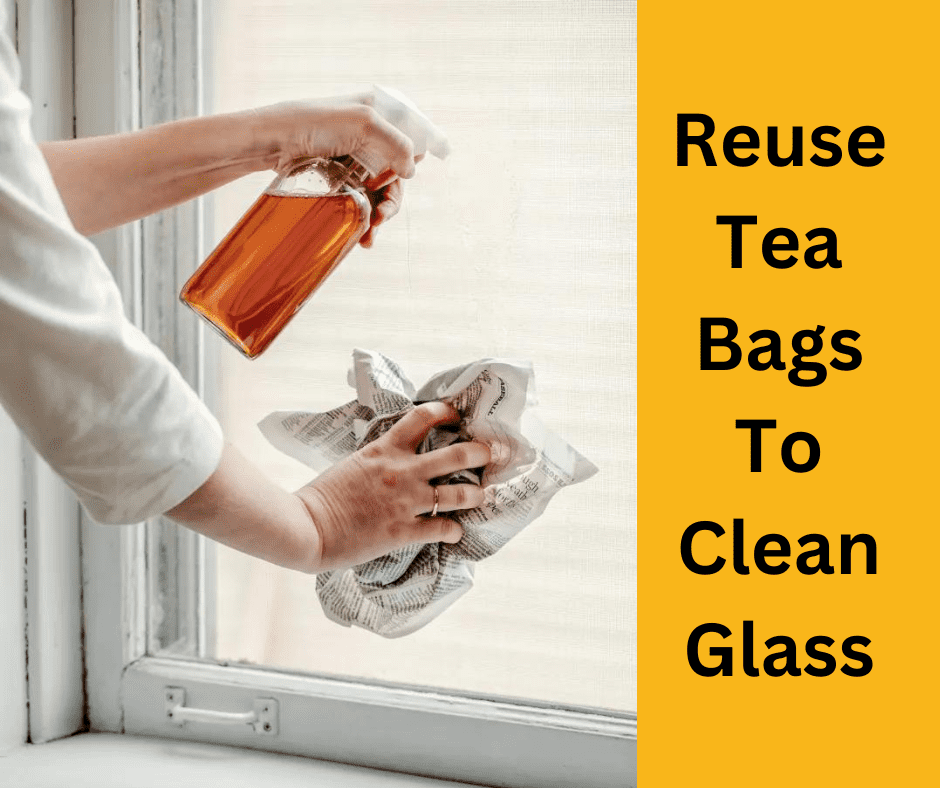 home cleaning with used tea bags